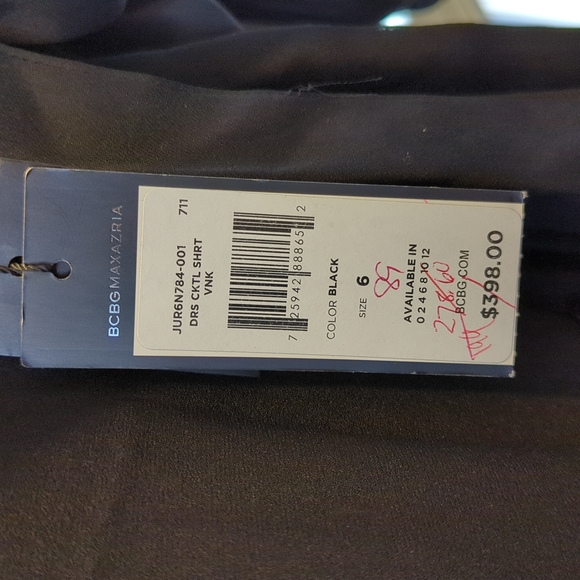 BCBG Denisa peplum dress with tie neck detail - Picture 5 of 7